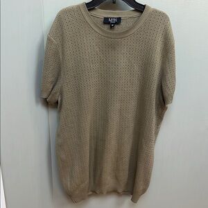 Boohoo Green Crewneck Sweater Textured Knit